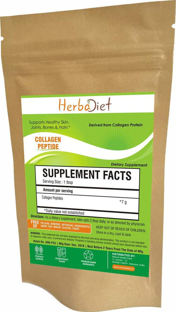 Collagen Peptides Powder Hydrolyzed (Enhanced Absorption) Grass-Fed Pasture Raised with Aminos Protein Powder Keto Supplement Unflavored (500 gram)