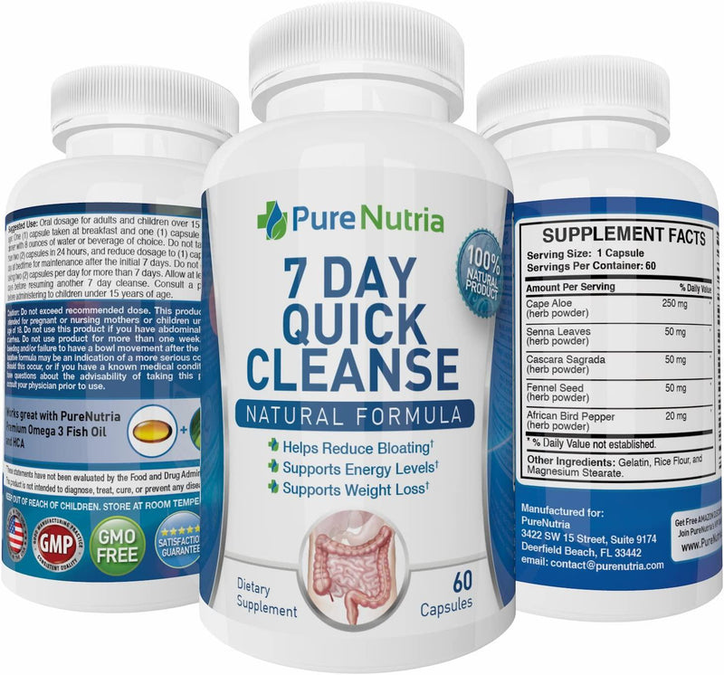 Colon 7 Day Cleanse - Supports Healthy Bowel Movements - Colon Cleanse Detox - Constipation Relief Supplement - Non GMO