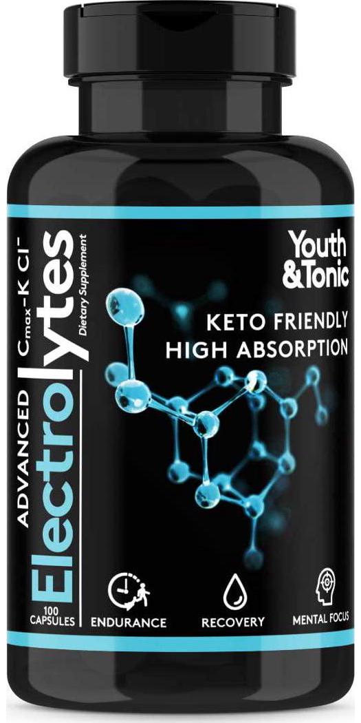 Complete Electrolyte Supplement Pills High Absorption | Cmax Potassium Chloride Magnesium Sodium Calcium Zinc | Boost Endurance Muscle Recovery Mental Focus | Salt Electrolytes Tablets | Keto Friendly