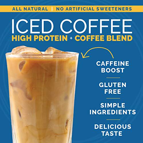 Crazed Foods Protein Iced Coffee, Natural Ingredients, No Artificial Sweeteners, Simple Ingredients, Keto, Gluten Free, Whey Protein Concentrate (18 Servings, Chocolate Mocha)