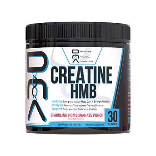 Creatine HMB - Discover Natural Athletics - DNA - Creatine + HMB for Men and Women, Increase Muscle Size and Strength, Improve Workout Recovery (Sparkling Pomegranate Punch)