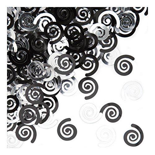 Creative Converting Black Velvet Swirl Confetti