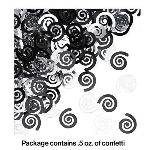 Creative Converting Black Velvet Swirl Confetti