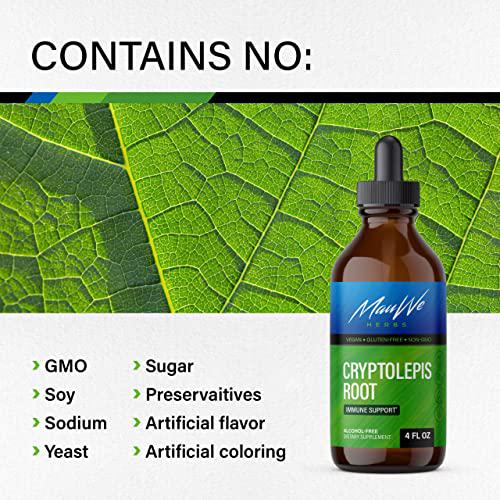 Cryptolepis Tincture Alcohol-Free Liquid Extract, Cryptolepis Root (Cryptolepis Sanguinolenta) (4 FL OZ Prime)