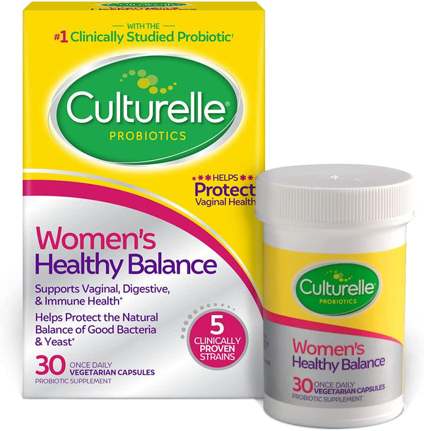 Culturelle Women’s Healthy Balance Probiotic for Women | 30 Count | with Probiotic Strains to Support Digestive, Immune and Vaginal Health* | with The Proven Effective Probiotic | Packaging May Vary