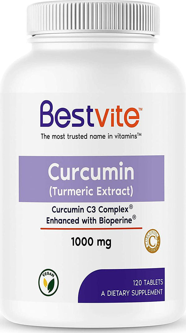 Curcumin 1000mg (Turmeric)(120 Tablets) with Curcumin C3 Complex and Bioperine - Standardized to 95% Cucuminoids