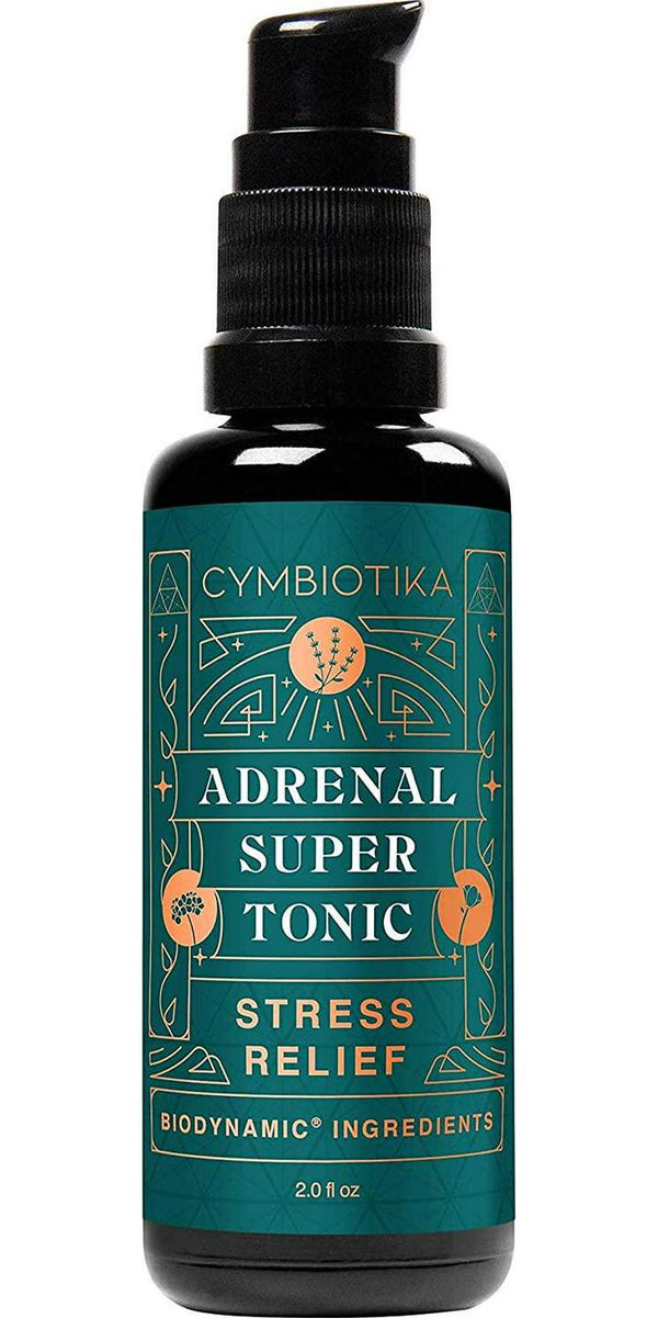 Cymbiotika Adrenal Super Tonic Zinc, Ashwagandha, Lavender, Holy Basil, Moringa Stress and Anxiety + Immune Support Supplement Vegan, Keto, Gluten Free - Berry Flavor