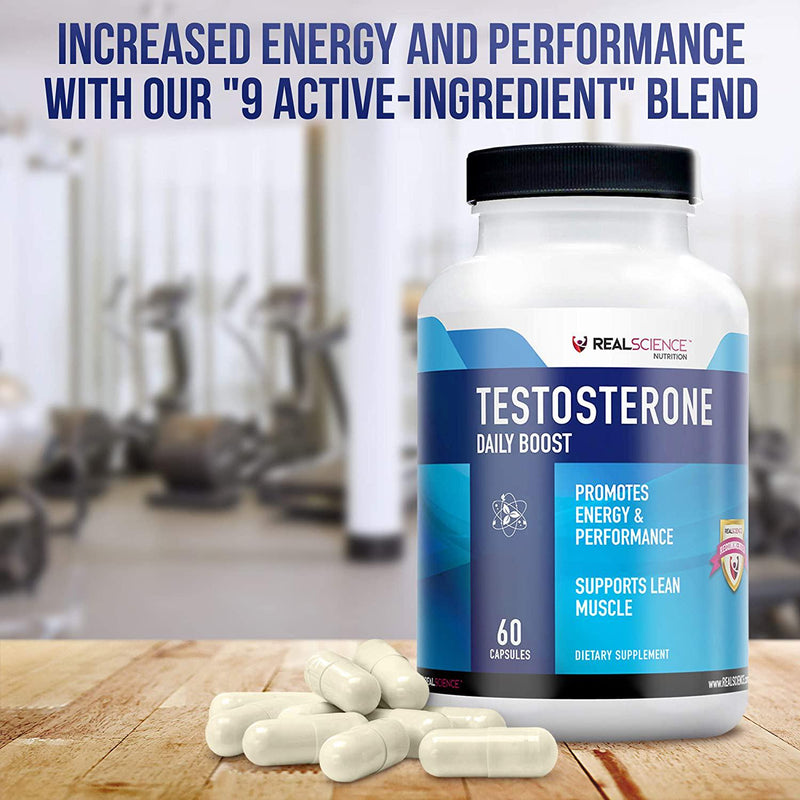 DAILY BOOST Free Testosterone Booster for Men - Strongest All Natural Supplement for Muscle Growth, Bodybuilding and Energy With 9 Powerful Ingredients - 60 Capsules