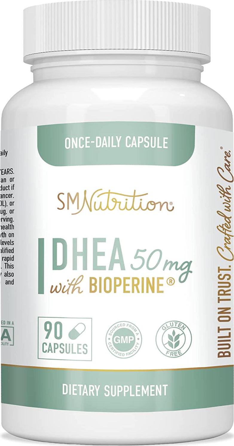 DHEA 50mg (90 Capsules, 3-Month Supply) DHEA Supplement for Women and Men to Support Hormone Balance, Metabolism, Energy, and More* - Gluten-Free, Vegetarian, Non-GMO, 3rd-Party Tested