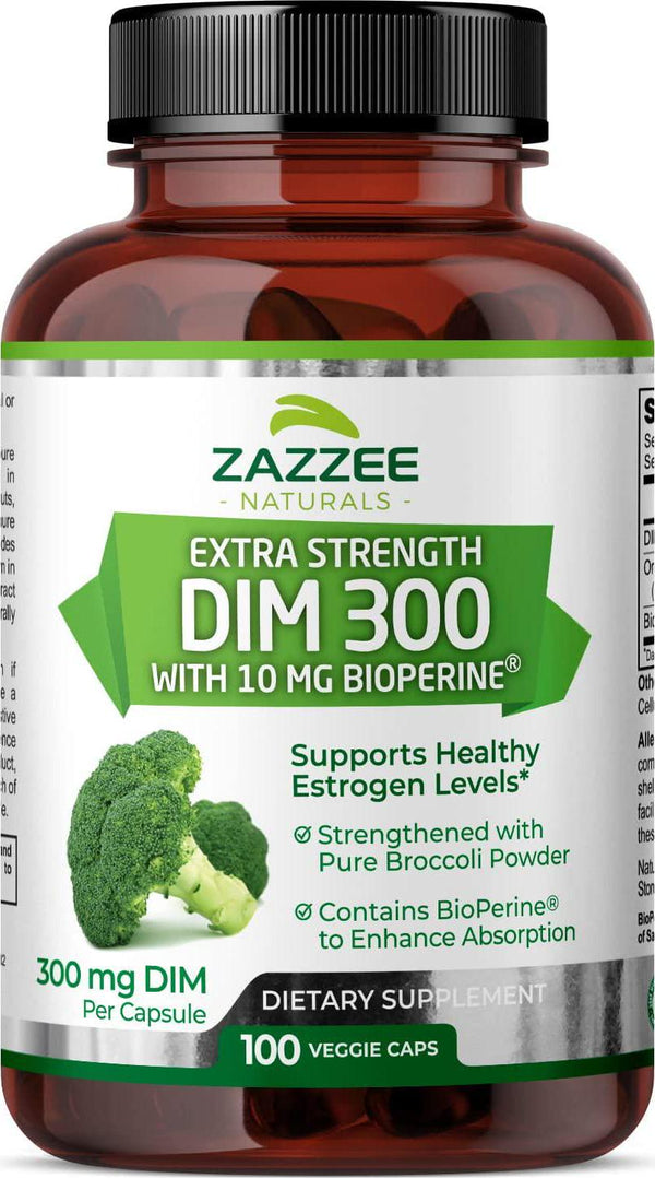 DIM 250 mg per Capsule 4 Month Supply 120 Veggie Capsules Plus 10mg BioPerine and Pure Broccoli Extract Vegetarian/Vegan Supports Healthy Oestrogen Levels and Metabolism