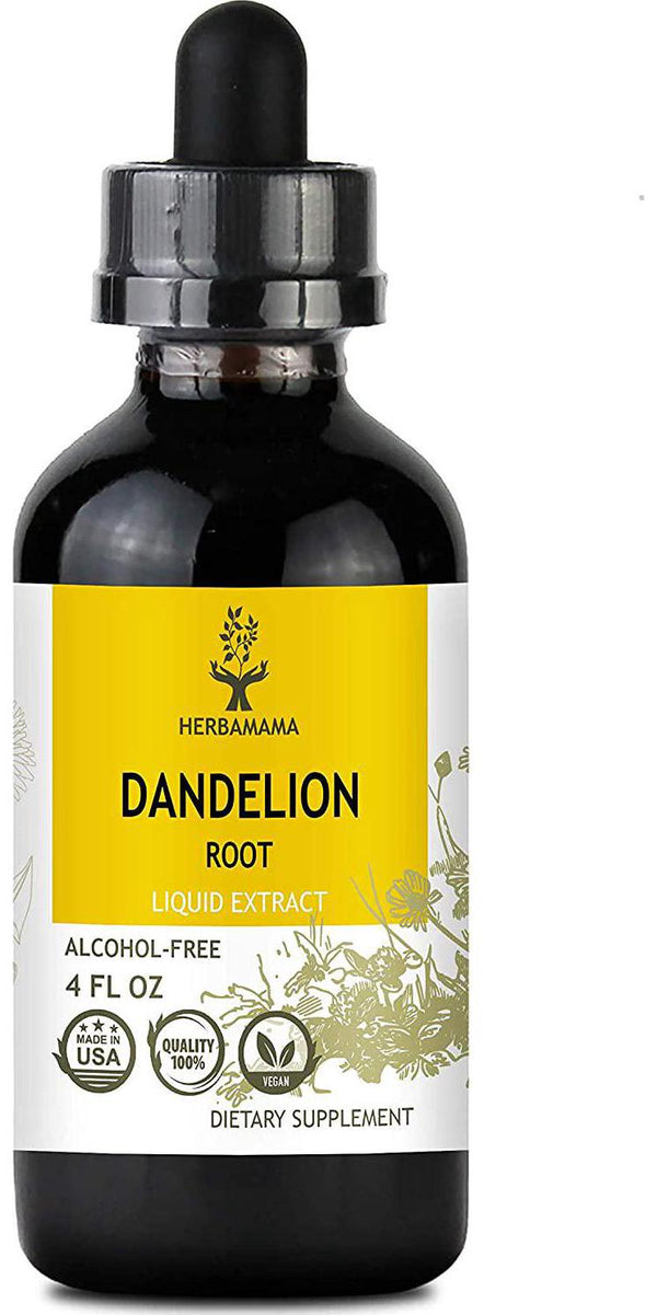 Dandelion Root Liquid Extract 4 fl oz | Rich in Antioxidants | Anti-Inflammatory | Immune System Booster | Blood Pressure Support | Non-GMO