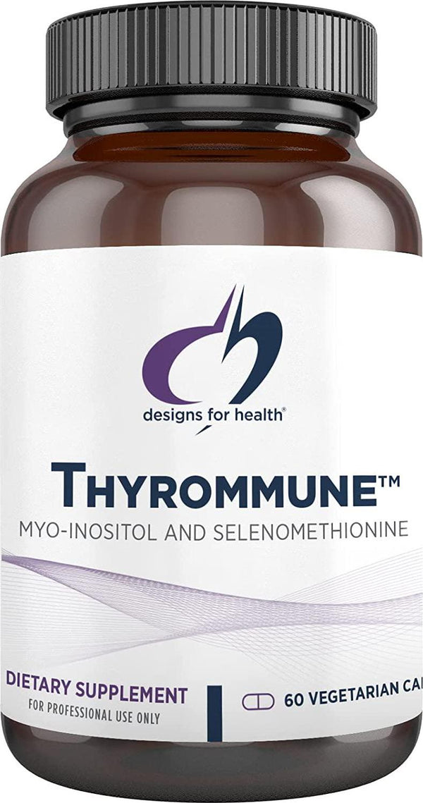 Designs For Health Thyrommune - Thyroid Support Supplement with Selenium (Selenomethionine) + Myo Inositol - Designed to Support Healthy Hormone Balance, Immune System and Metabolism (60 Capsules)
