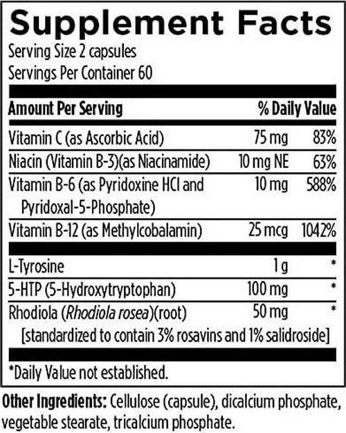 Designs for Health CraveArrest - L-Tyrosine Anti-Craving Support Supplement with 5-HTP, B6, Rhodiola, B12 - Designed for Serotonin + Dopamine Support (120 Capsules)