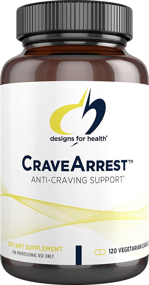 Designs for Health CraveArrest - L-Tyrosine Anti-Craving Support Supplement with 5-HTP, B6, Rhodiola, B12 - Designed for Serotonin + Dopamine Support (120 Capsules)