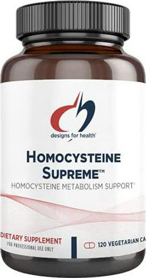 Designs for Health Homocysteine Supreme - Methylation + Cardiovascular Support Supplement with Folate, Vitamins B12, B2, B6 (P-5-P) + TMG - Non-GMO (120 Capsules)