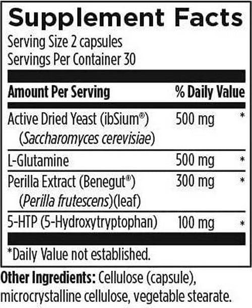 Designs for Health IB Synergy - Support GI Health, Digestion + Brain-Gut Connection - Enteric Nervous System Support Supplement with 5-HTP, L-Glutamine + Saccharomyces (60 Capsules)