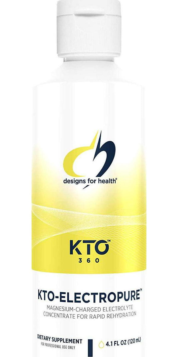 Designs for Health KTO-ElectroPure Electrolyte Liquid - Keto Electrolytes Supplement - Hydration Drink Mix with Magnesium, Potassium and Sodium - Non-GMO + Sugar Free (40 Servings / 4.1oz)