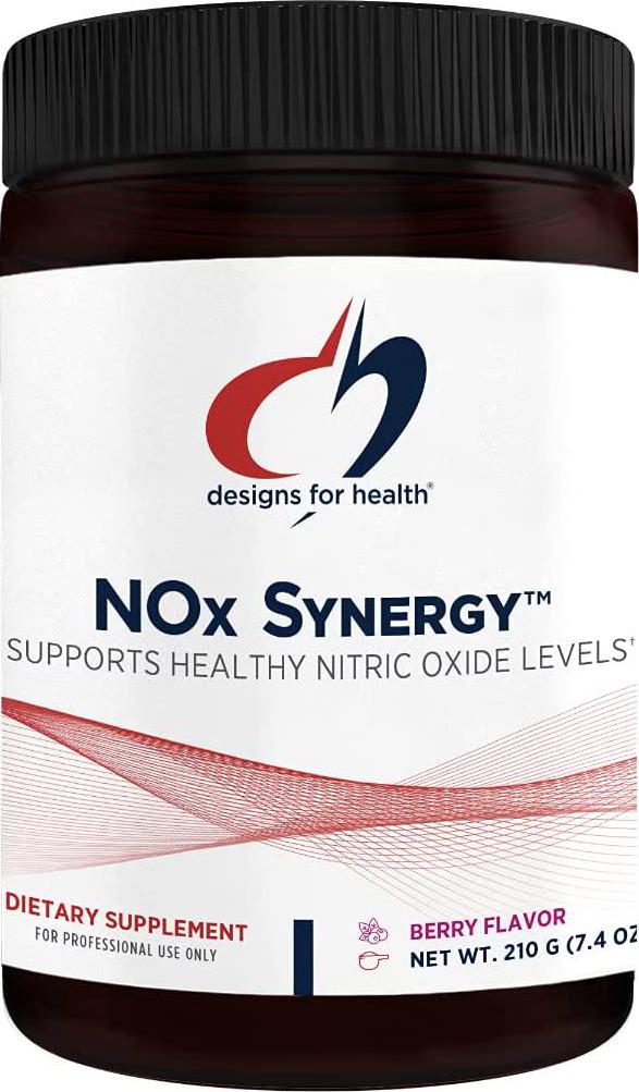Designs for Health NOx Synergy - Drink Mix Powder to Support Healthy Nitric Oxide Levels - L-Arginine, Creatine, L-Citrulline + More - Pre Workout + Cardiovascular Support (30 Servings / 210g)