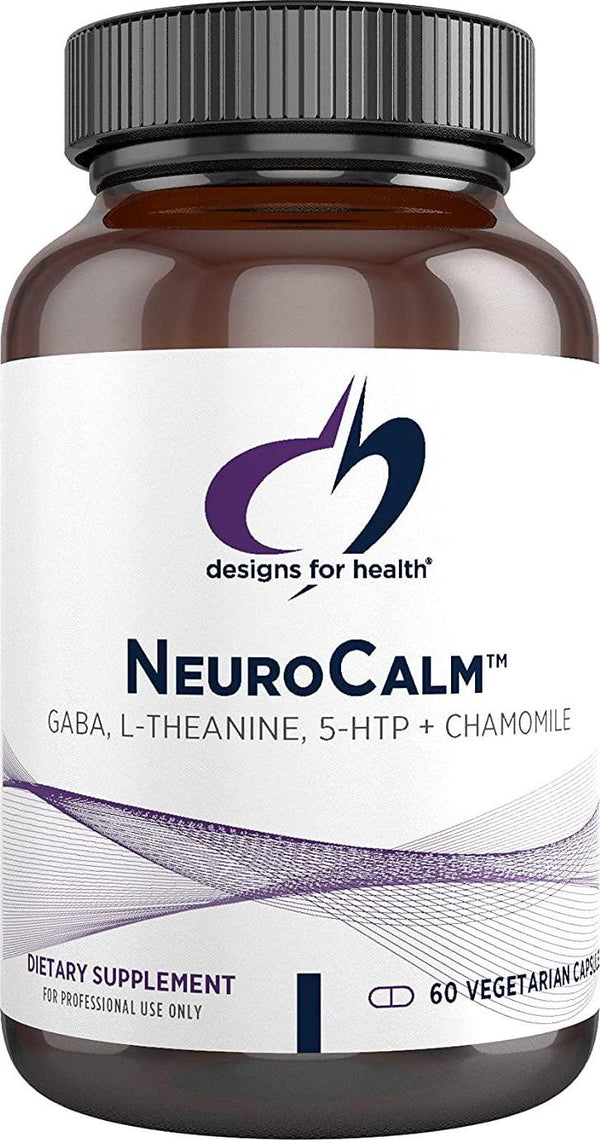Designs for Health NeuroCalm - Promote Feelings of Calm, Healthy Moods + Serotonin Support Supplement - GABA (PharmaGABA), L-Theanine, Inositol, 5-HTP, Chamomile + More - Vegan + Non-GMO (60 Capsules)