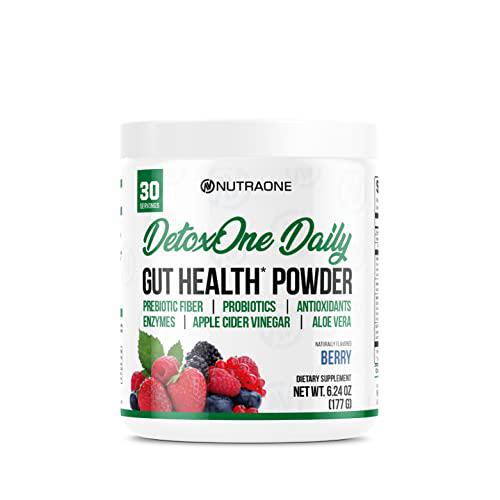 DetoxOne Daily Gut Health Powder for Weight Loss | Daily Detox Cleanse Supports Normal/Health Digestive Function*| Promotes Detoxification*, Boost Energy and Improves Nutrient Absorption*
