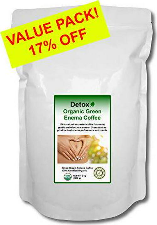 Detox Organic Green Enema Coffee (4.4 Pound Value Pack) - Germany's No.1 for Therapy (Gerson), Weight Loss, Detox and Cleansing