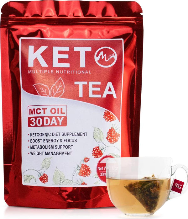 Detox tea for Weight Loss - Skinny Slimming Tea for Colon Cleanse and Belly Fat, Herbal Keto Weight Loss Tea Bags with MCT Oil for Weight Management - 30 Days