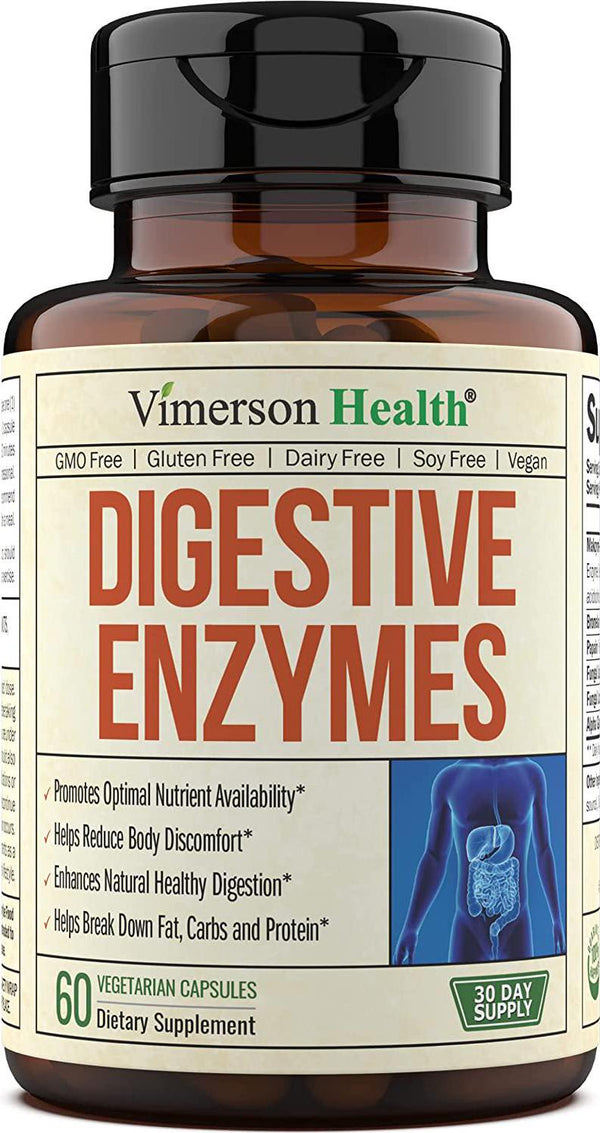 Digestive Enzymes with Probiotics. Advanced Natural Multi Enzyme Supplement for Better Digestion and Nutrient Absorption. Helps Promote Regularity, Alleviate Occasional Bloating, and Boost Metabolism