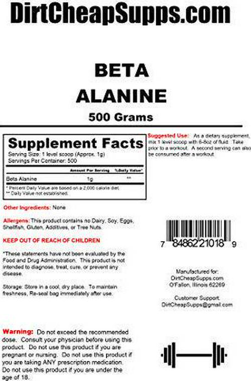 DirtCheapSupps Beta Alanine 500g