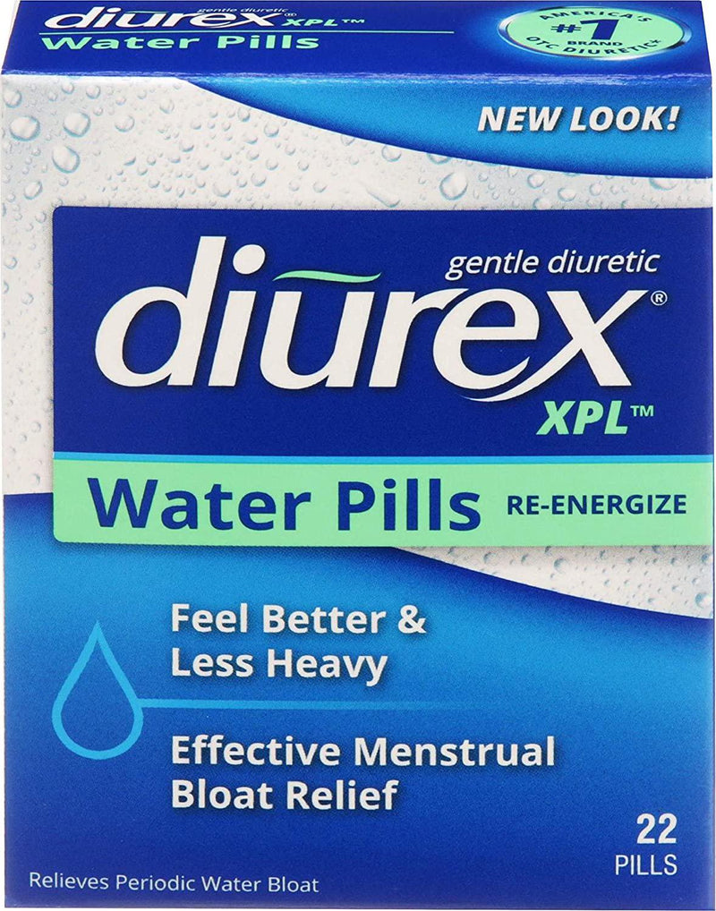 Diurex XPL Re-energizing Water Pills - Relieve Bloating and Fatigue - 22 Count