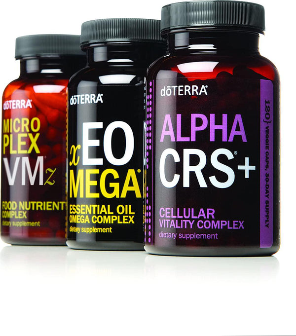 DoTerra - Lifelong Vitality Pack - Alpha CRS+, xEO Mega and Microplex VMz, 120 Count (Pack of 3)