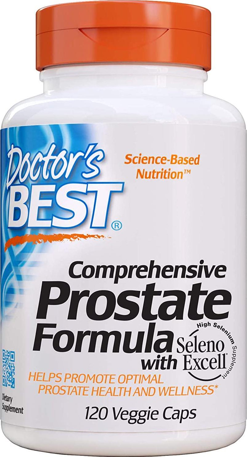 Doctor's Best Comprehensive Prostate Formula - Saw Palmetto, African Pygeum Bark, Nettle Root, CardioAid, and SelenoExcell - Prostate Support and Urinary Health, 120 Count