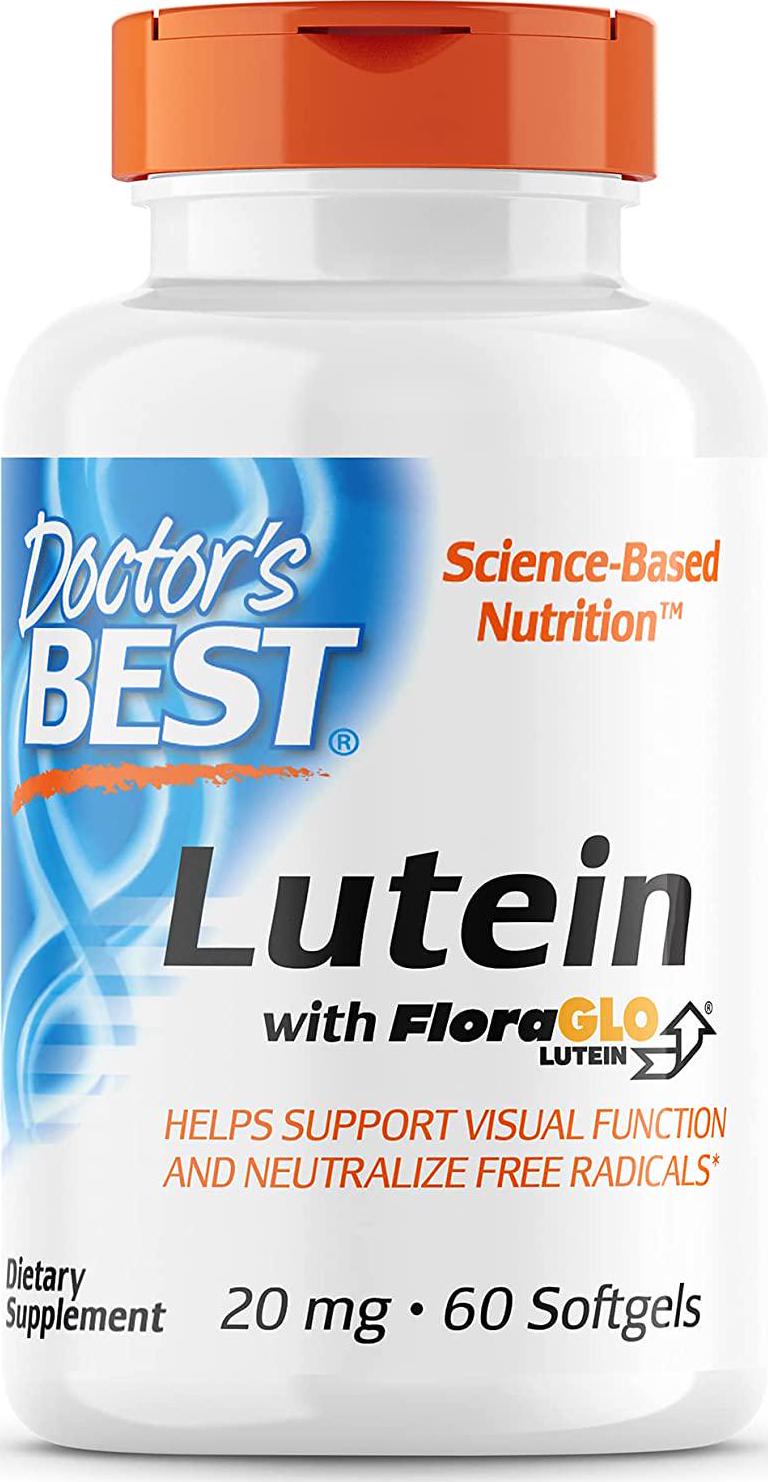 Doctor's Best Lutein mit FloraGLO, glutenfrei, Vision Support, 60 Softgelkapseln