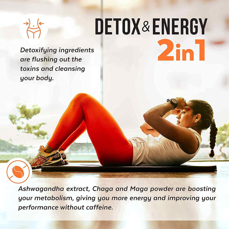 Double Up Your Detox Plan with Energy Smoothie Mix for Ultimate Detoxification and Metabolism Boost Giving You More Energy Without Caffeine.