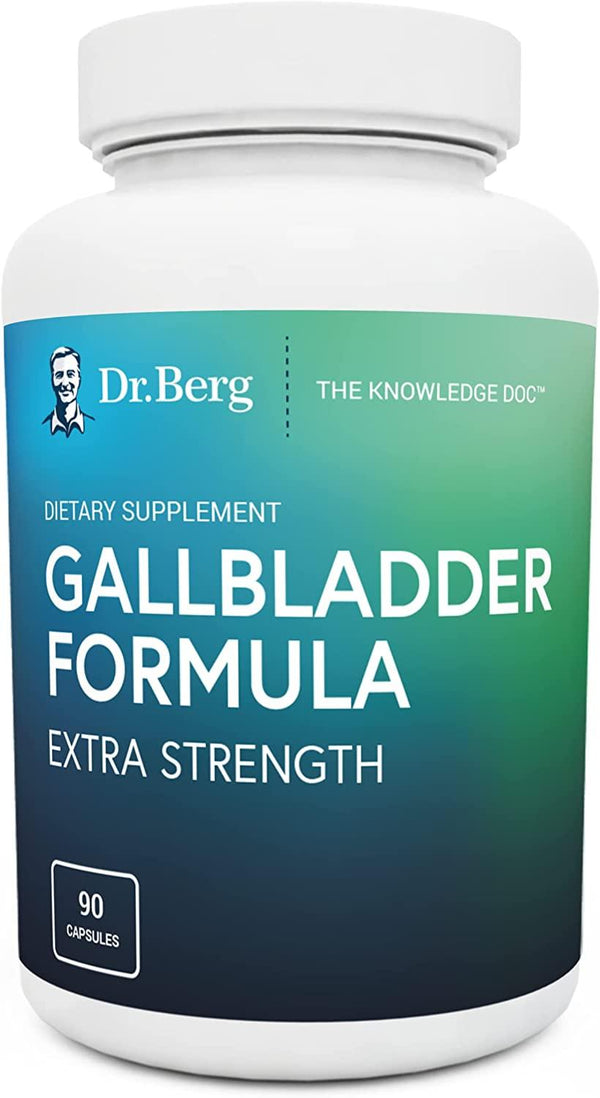 Dr. Berg’s Gallbladder Formula Extra Strength - Liver Support Health Supplement with Purified Bile Salts and Enzymes For Better Digestion Improved Absorption of Nutrients - 90 capsules (1 Pack)