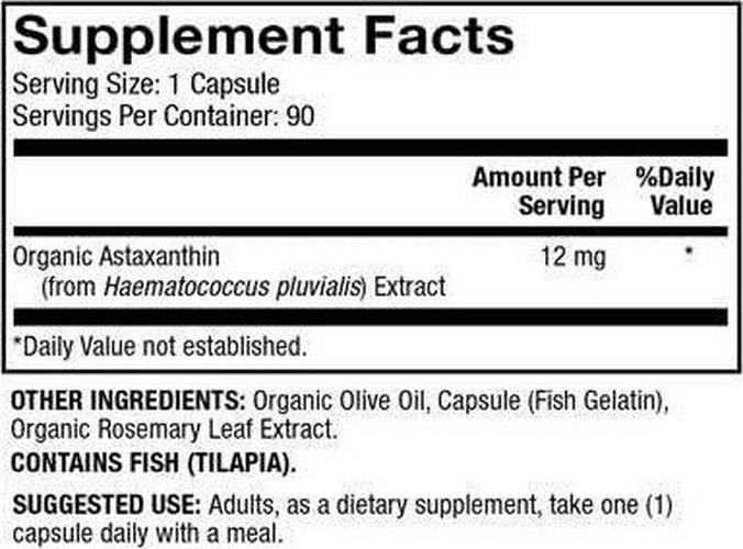 Dr. Mercola, Astaxanthin, 12mg, 90 Servings (90 Capsules), Non GMO, Soy-Free, Gluten Free