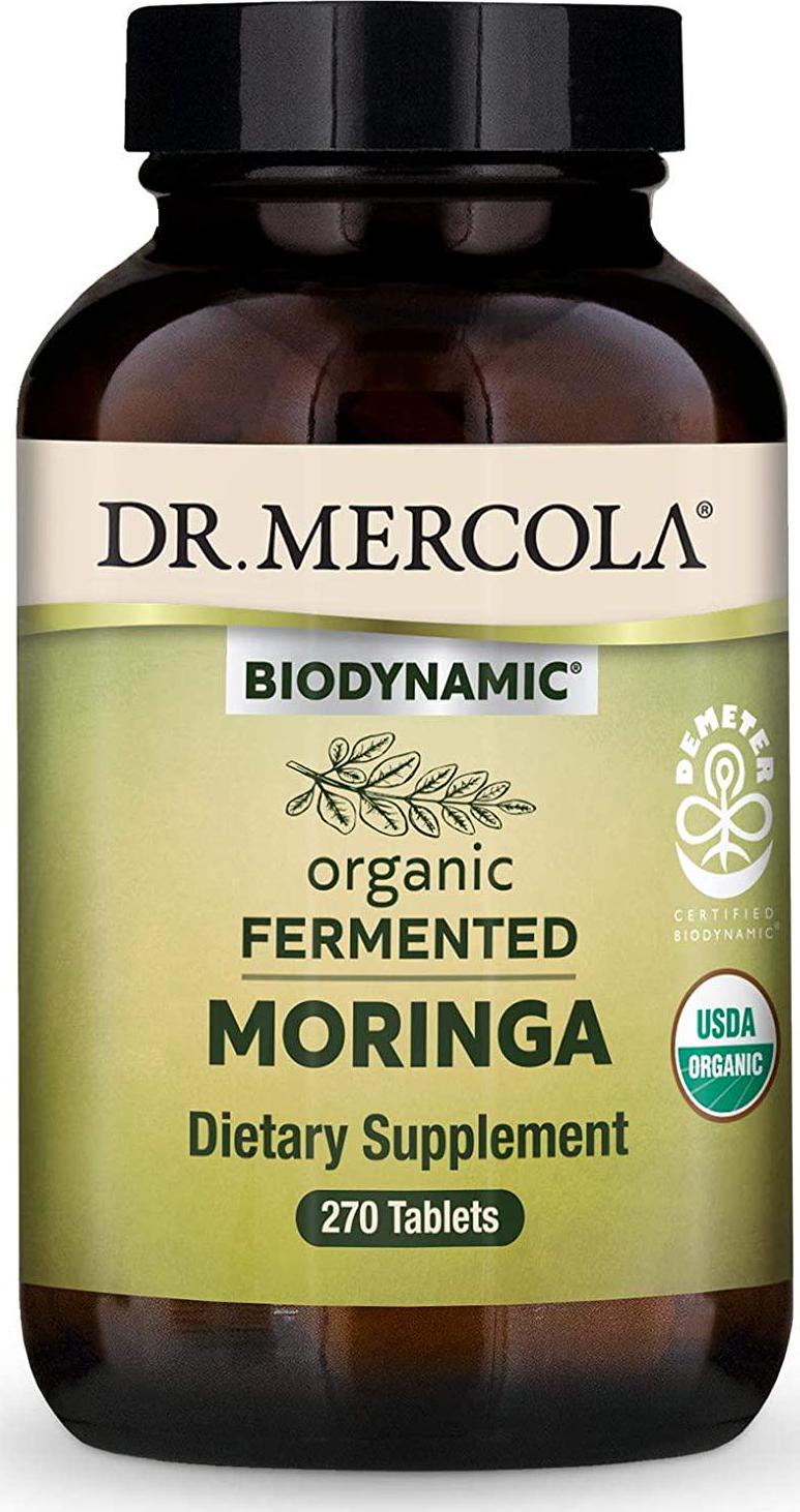 Dr. Mercola - Biodynamic Organic Fermented Moringa Dietary Supplement, 270 Servings (270 Tablets)