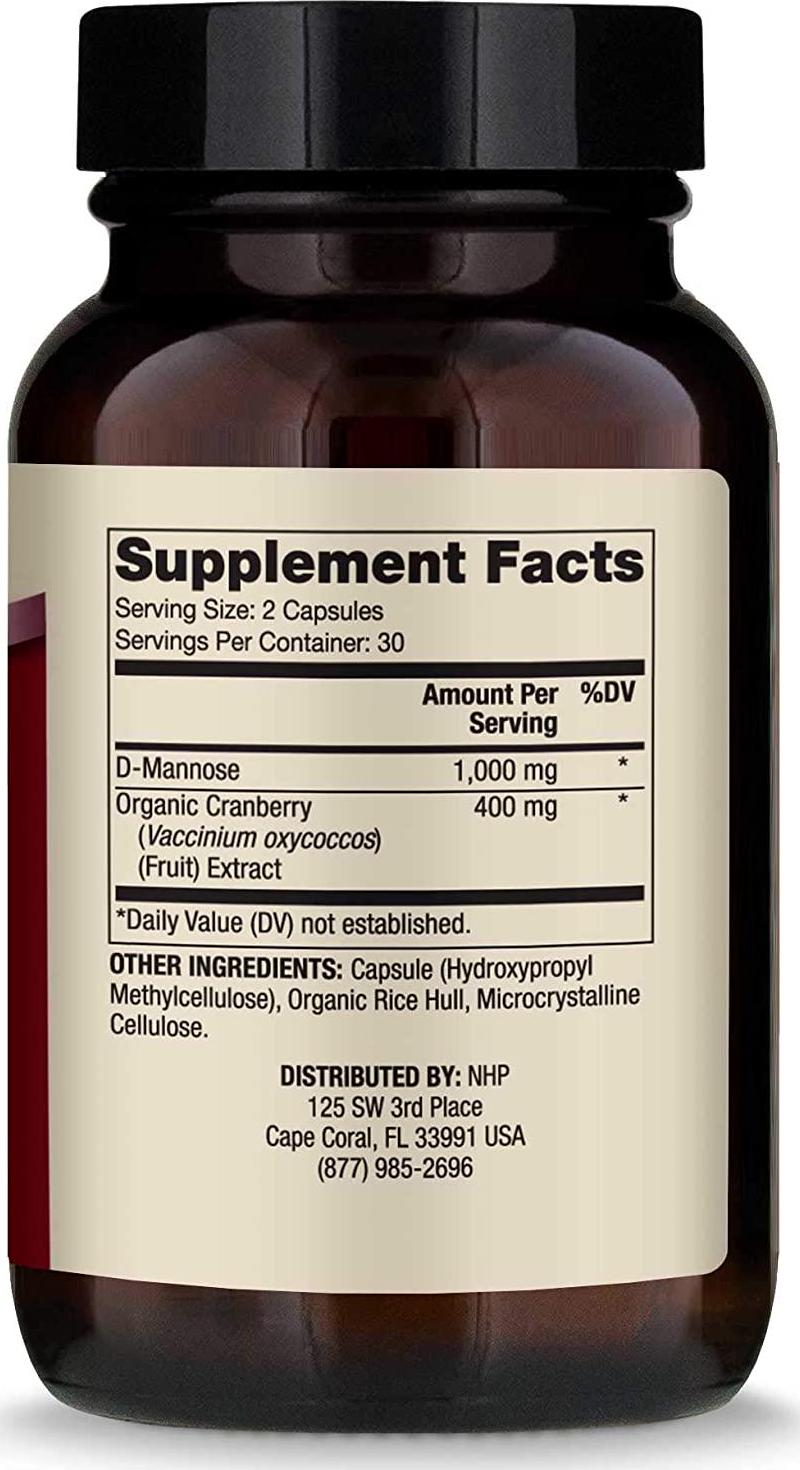 Dr Mercola D-Mannose and Cranberry Extract 60 Capsules
