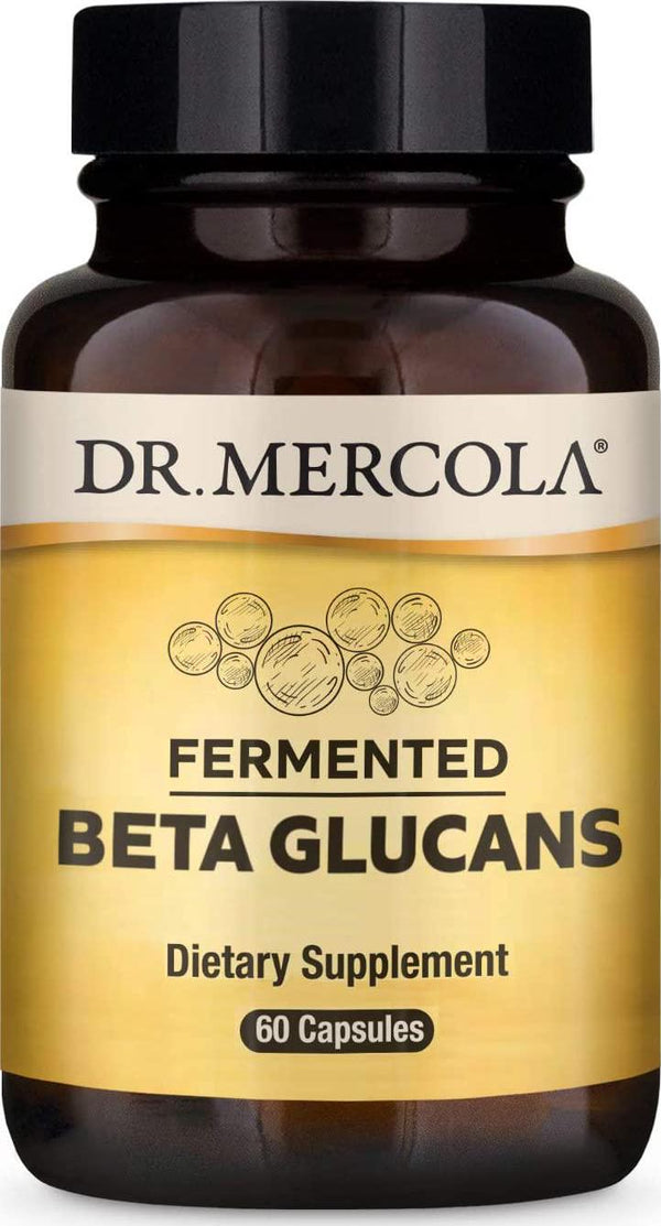 Dr. Mercola Fermented Beta Glucans Dietary Supplement, 30 Servings (60 Capsules), Non GMO, Soy Free, Gluten Free