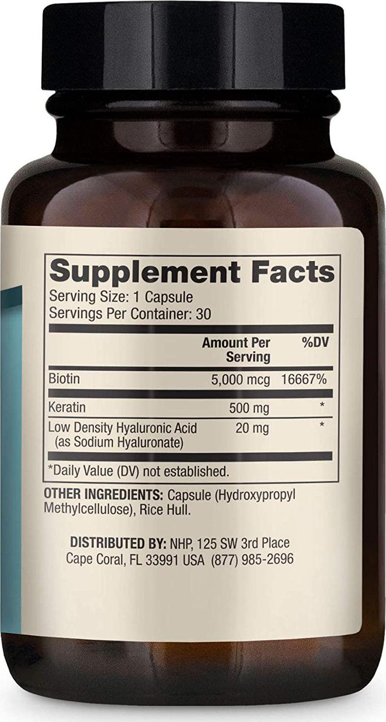 Dr. Mercola Hair, Skin and Nails, 30 Capsules (30 Servings), with Biotin, Solubilized Keratin, and Low Density Hyaluronic Acid, Non GMO, Gluten Free, Soy Free