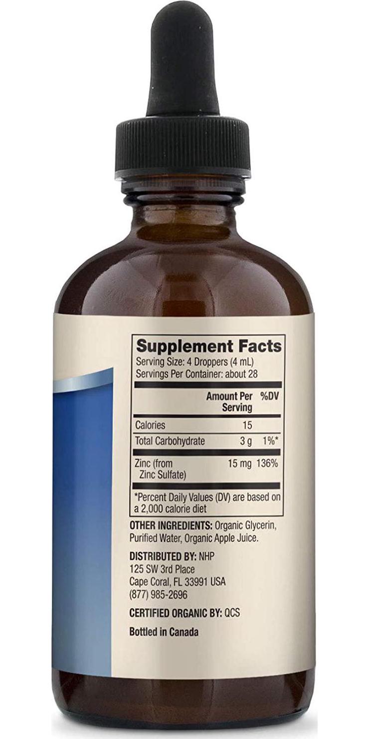 Dr. Mercola Liquid Zinc Dietary Supplement, 15 mg per Serving - About 28 Servings per Container (3.88 fl oz), Supports Organ and Immune Health*, Non GMO, Gluten Free, Soy Free, USDA Organic