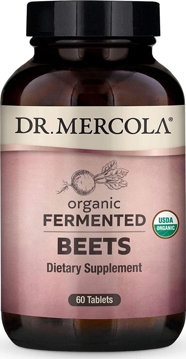 Dr. Mercola Organic Fermented Beets Dietary Supplement, 30 Servings (60 Capsules), Non GMO, Soy Free, Gluten Free, USDA Organic