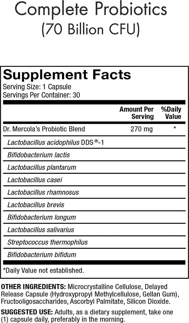 Dr. Mercola Premium Products - Complete Probiotics - 60 Capsules