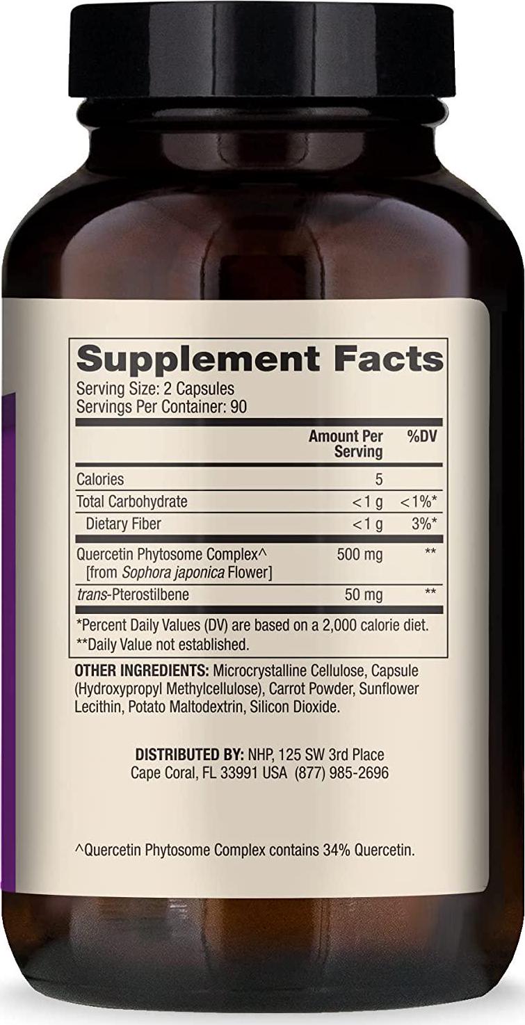 Dr. Mercola Quercetin and Pterostilbene Advanced, 90 Servings (180 Capsules), Non GMO, Gluten Free, Soy Free