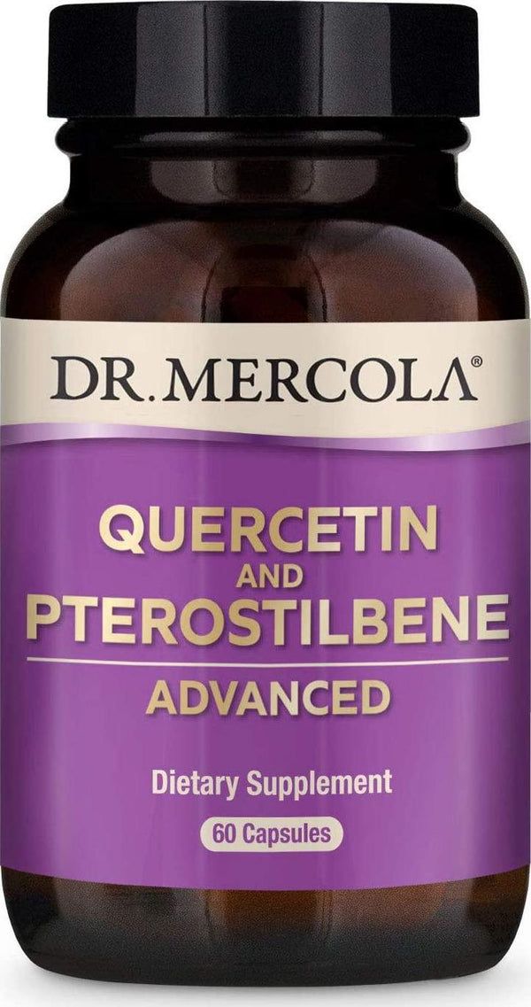 Dr. Mercola Quercetin and Pterostilbene Advanced Dietary Supplement, 30 Servings (60 Capsules), Supports Lung and Immune Health*, Non GMO, Soy Free, Gluten Free