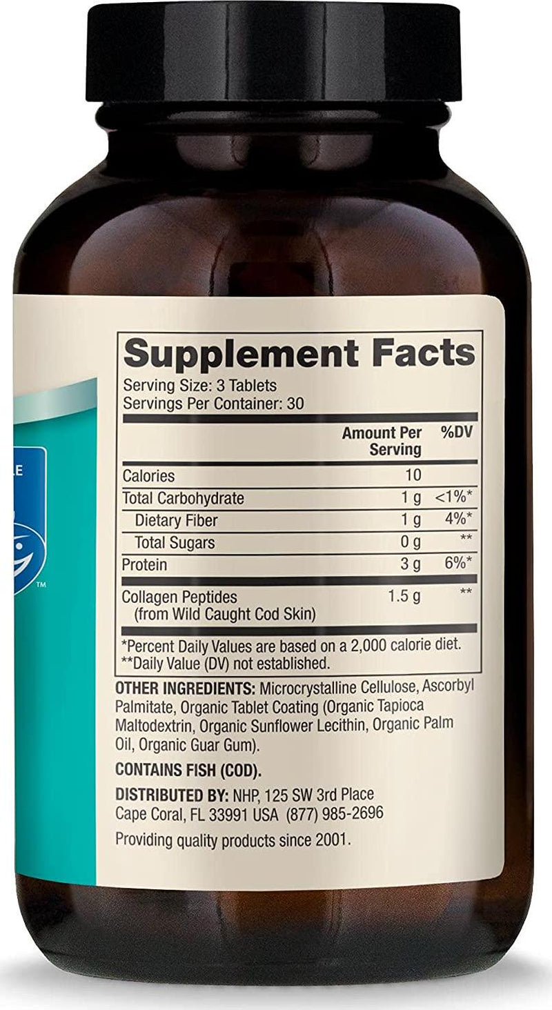 Dr. Mercola Wild Caught Marine Collagen Dietary Supplement, 30 Servings (90 Tablets), Type 1 Collagen Peptides from Cod, Non GMO, Gluten Free, Soy Free