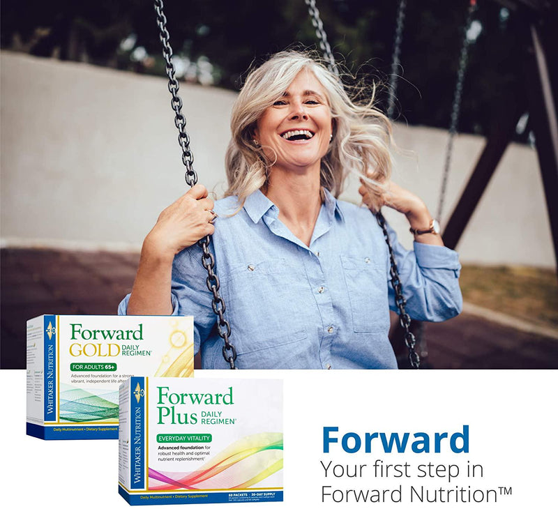 Dr. Whitaker's Forward Gold Daily Regimen Multi-Nutrient Vitamin Supplement for Adults 65+, 60 Packets (30-Day Supply)