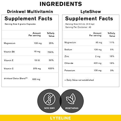 Drinkwel Multivitamin Better Mornings and LyteShow Electrolyte Supplement Bundle