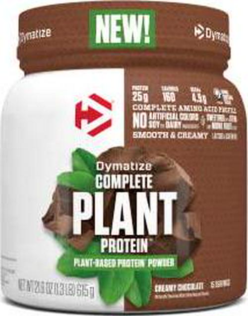 Dymatize Complete Plant Protein, Creamy Chocolate, 25g Protein, 4.8g BCAAs, Complete Amino Acid Profile, 15 Servings