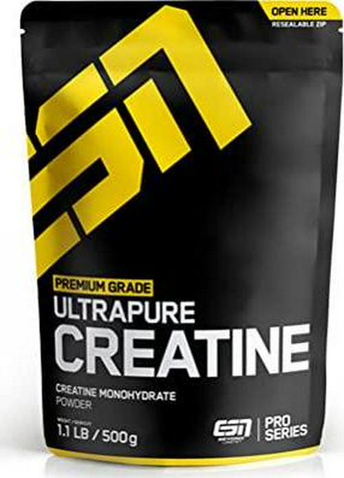 ESN Ultrapure Creatine Monohydrate - Able to increase physical performance during short, high-intensity phases - 500g