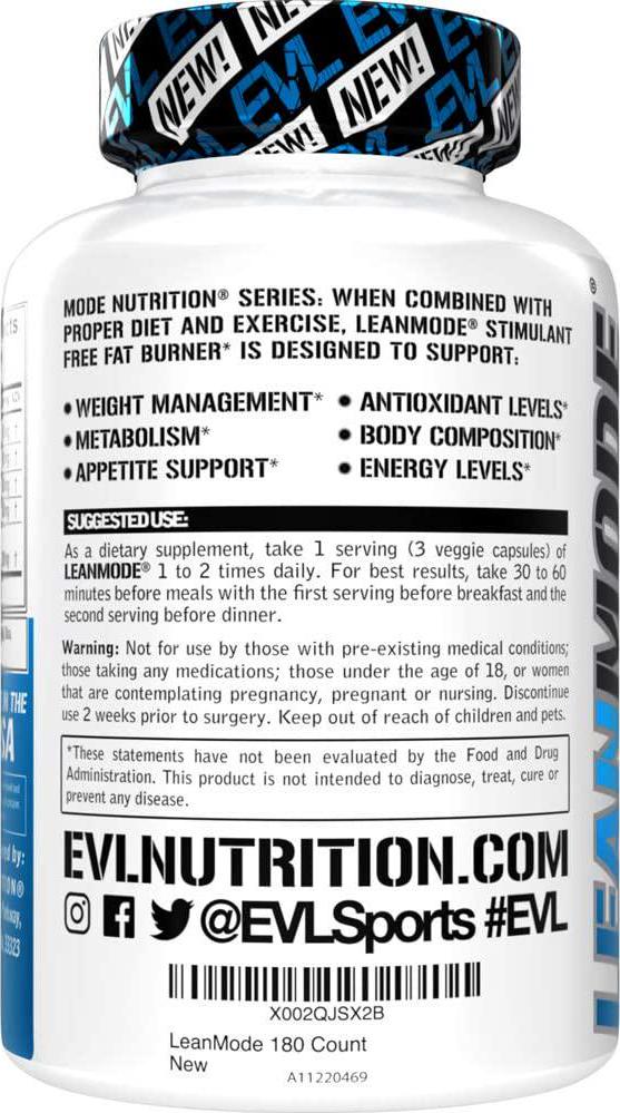 EVL Metabolism Booster for Weight Loss - Premium Appetite Suppressant for Weight Loss for Men and Women - Lean Mode Green Coffee Bean Extract CLA Carnitine and Garcinia Cambogia Weight Loss Pills